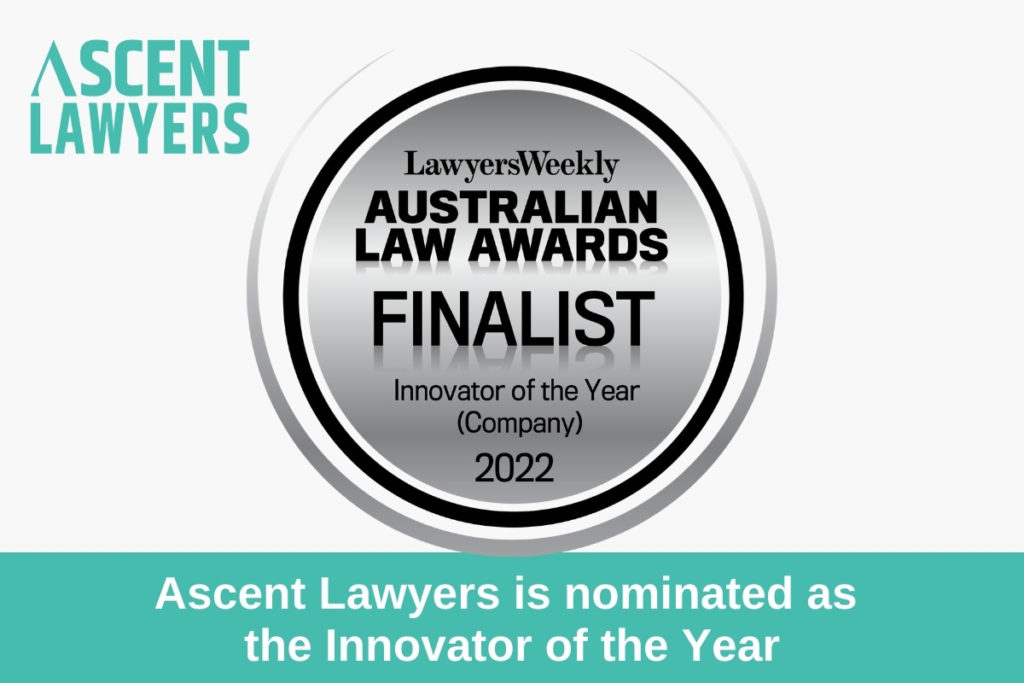 Ascent Lawyers is nominated as the Innovator of the Year